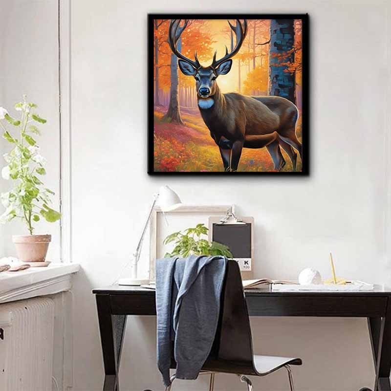 New Arrival 5D DIY Full Circle Diamond Painting "Elk" Embroidery Cross Stitch Home Decor Gift