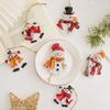 Hand-Painted Retro Christmas Ornament: Gingerbread & Snowman Pendants