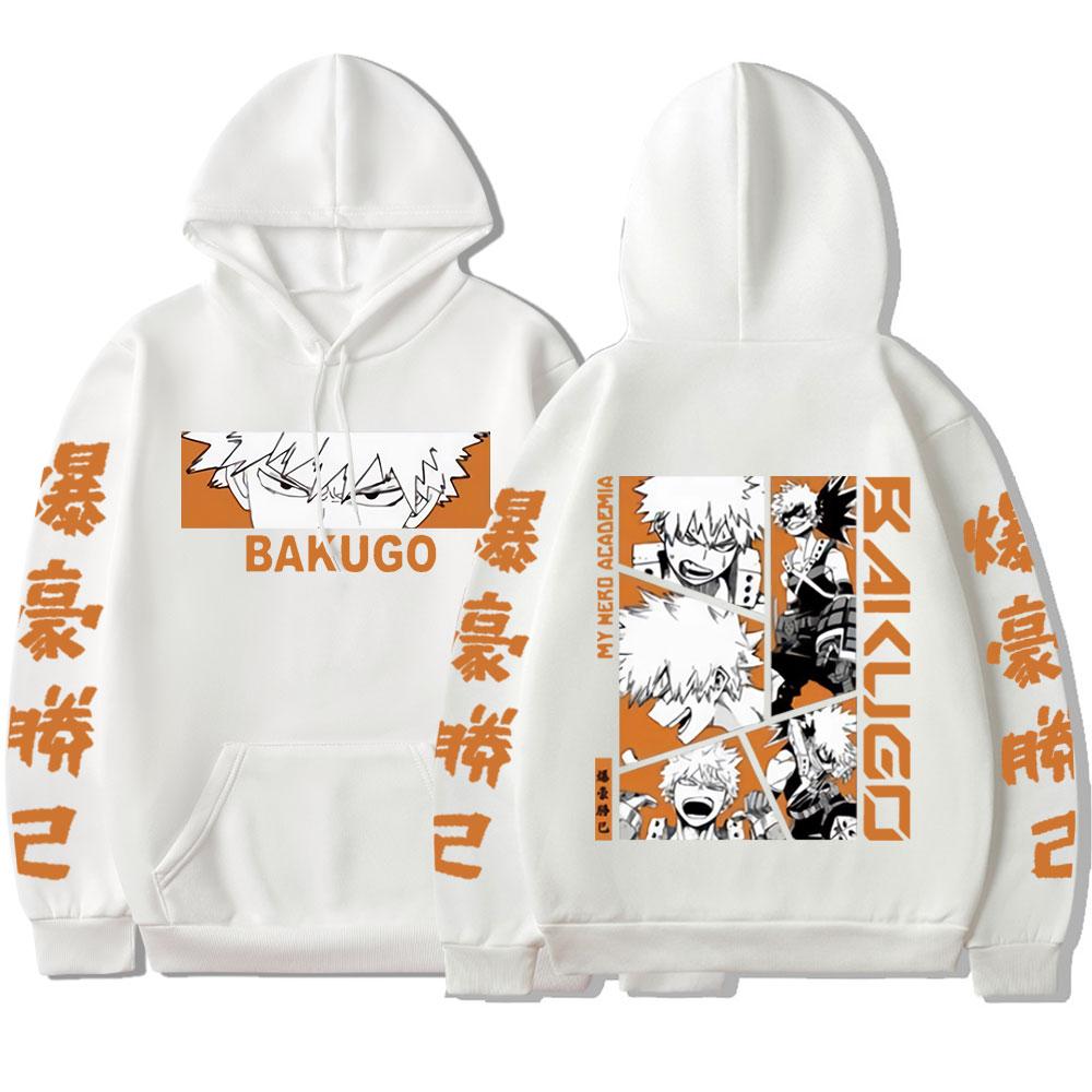 My Hero Academia Anime Bărbați Femei Hanorac de modă Bakugou Katsuki Pulovere casual Hanorac supradimensionat cu mânecă lungă Streetwear