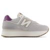 New Balance NB 574 Modne Wszechstronne Siateczkowe Niskie Codzienne Buty do Biegania Damska Trampka Szaro-Fioletowe WL574ZCO
