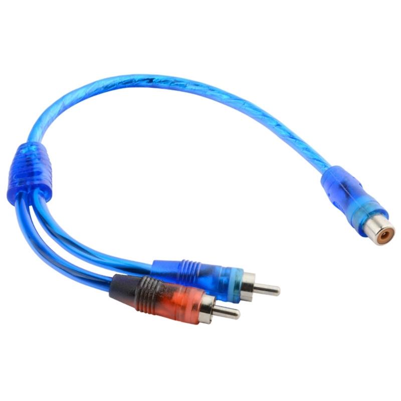 RCAs Y Adapters Splitter Cable 1 Male to 2 Female, Car Sound Converters for Car Sound TV Home Theater Subwoofer