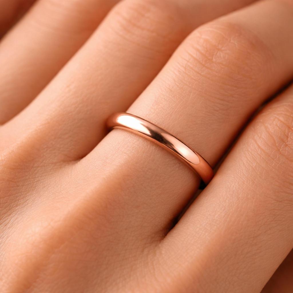 Pure Copper Minimalist Band Ring – Smooth Handmade Stacking Ring – Everyday Wear Jewelry