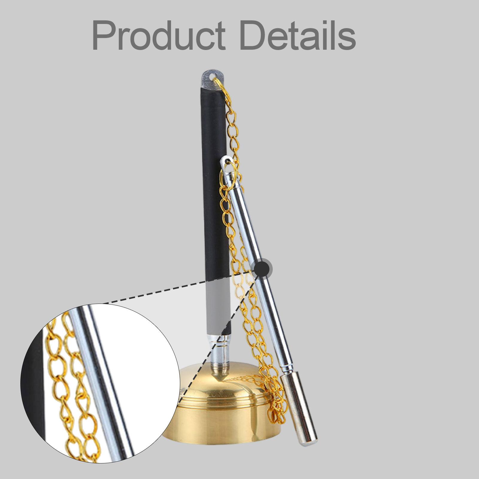 Tibetan Hand Bell, Professional Multifunctional, Adjustable Easy to Use Meditation Prayer Bell Implement Singing Scripture 5cmx5cmx15.5cm