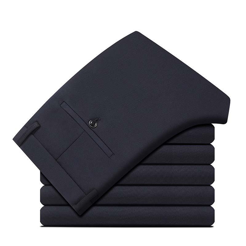 2025 Men's Elastic High Waist Straight Summer Pants for Seniors: Loose, Casual Trousers