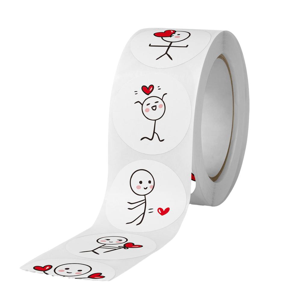 Cartoon Stick Man Sticker Valentine's Love Decorative Stickers Valentine's Day Decorations Accessories Scrapbook Sticker