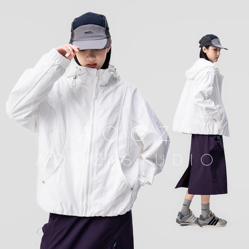 AOGZ Funktionelle Kapuzen-Arbeitskleidung Windbreaker Jacke