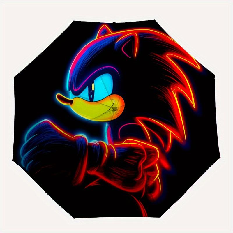 

1pc Sonic The Hedgehog Automatic Opening/closing Umbrella, Foldable Sunshade, Perfect Gift for Friends, Durable Handle yy250812074