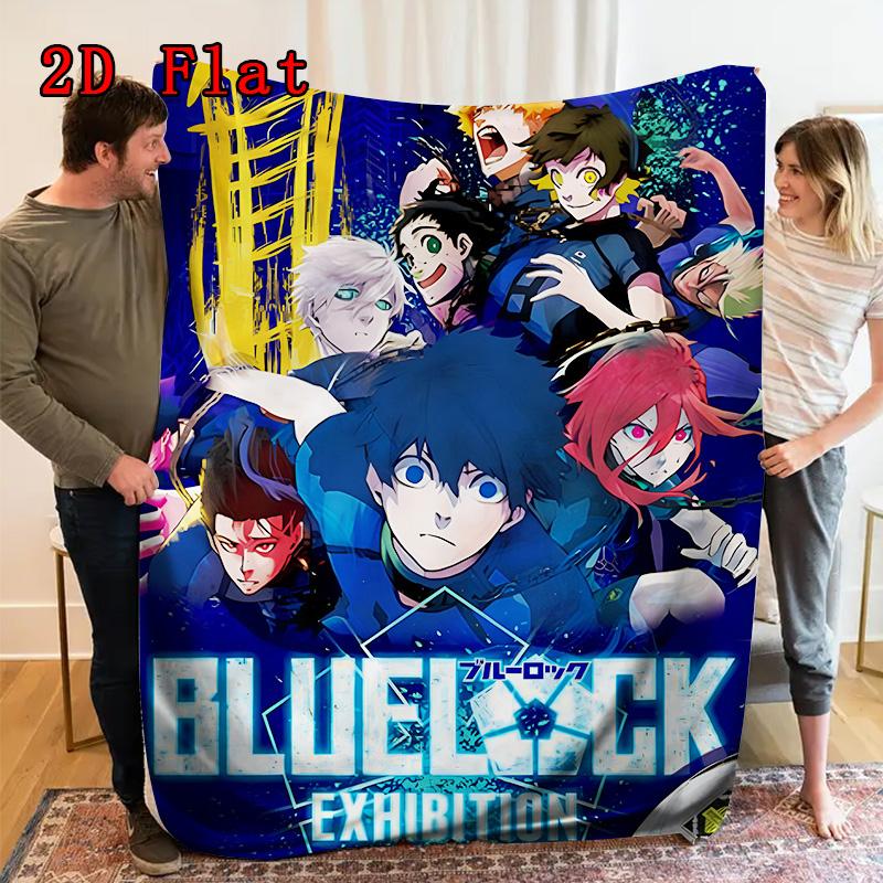 Blue Lock Anime Print 2D Flat Pattern Flannel Blanket High Quality All Seasons Warmth and Comfort Perfect for Christmas Gifts.PMT0914419