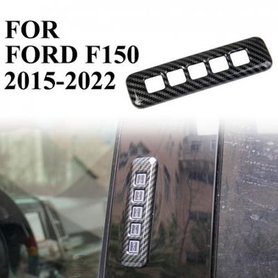 Cache Triple Garniture Clavier Montant de Pilier de Camion Style Fibre de Carbone Pour Ford F-150