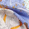 Manual Hand Rolled Twill Silk Scarf Women Concert Print Square Scarves Wraps Echarpes Curled Foulards Femme Bandana Hijabs 90CM