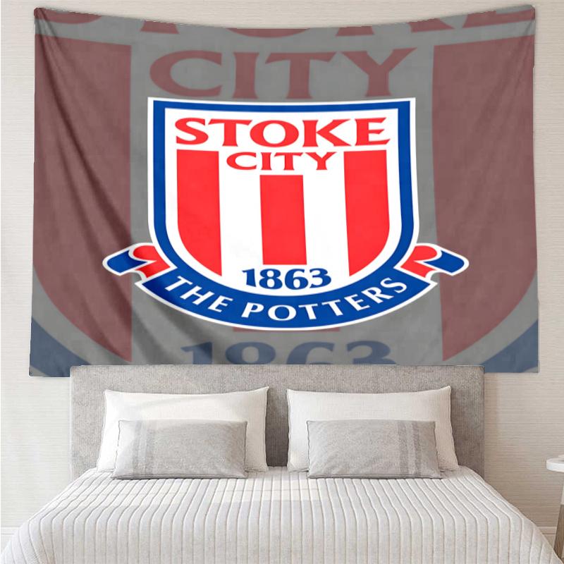 Stoke City F.C. Tapestry, Wall Hanging Tapestry, Pattern Tapestry for Dorm Bedroom Living Room Wall Art Photography Backdrop