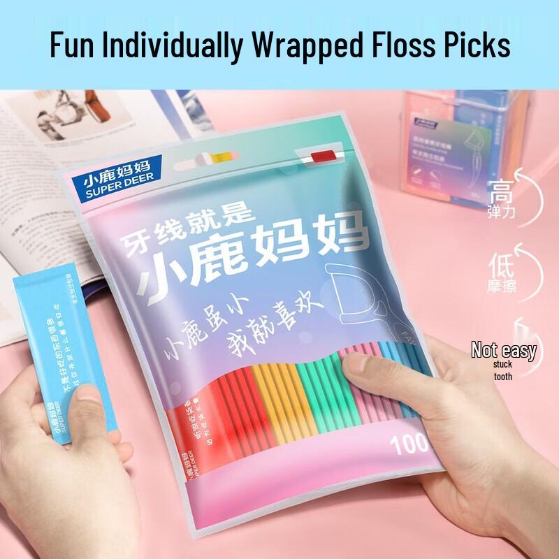 FAWNMUM Ultra-Fine Dental Floss Picks