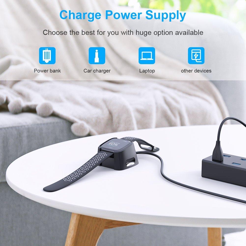 

USB Charging Cable Cradle Station for Fitbit Versa Smart Watch