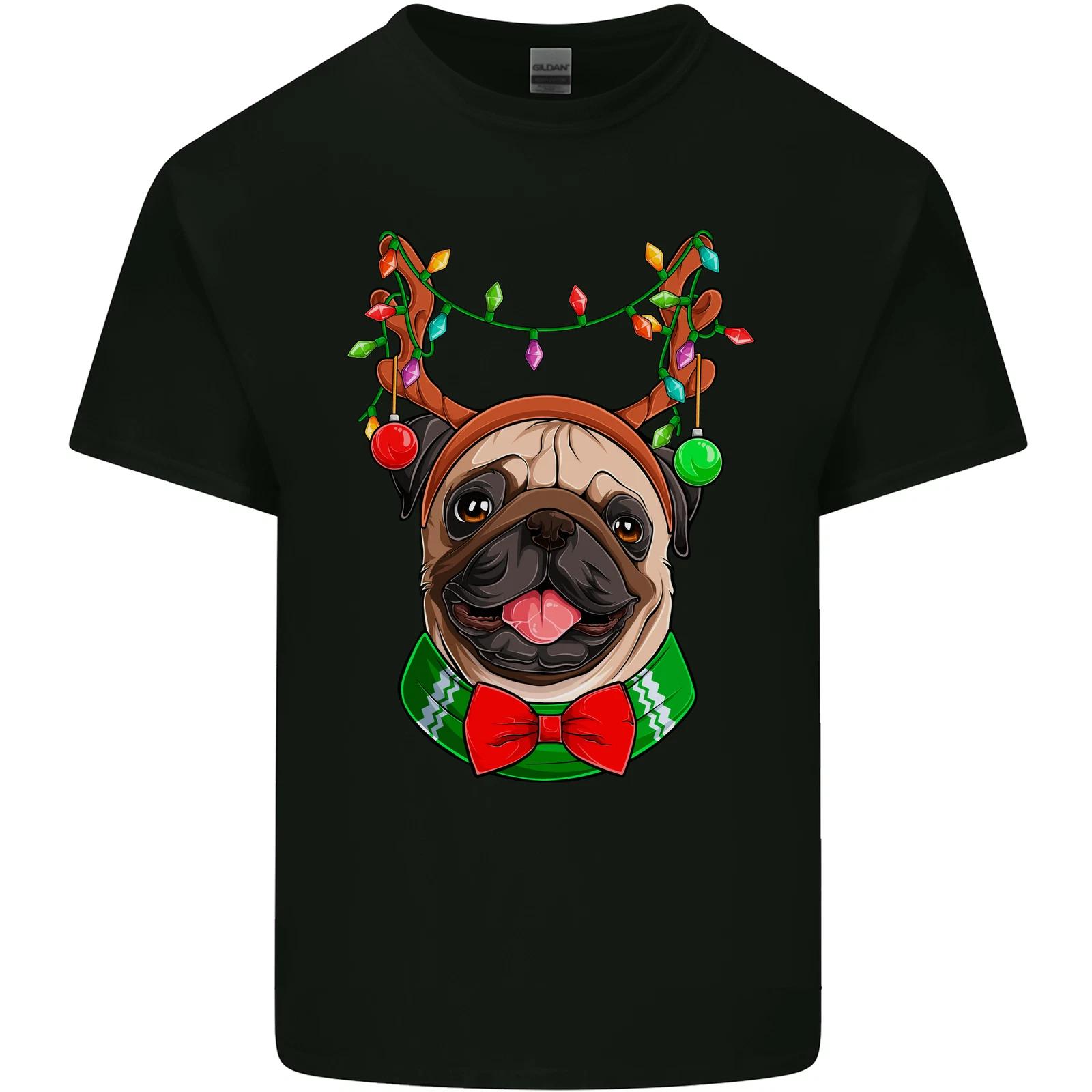 Christmas Pug Xmas Dog Kids T-Shirt Childrens 3XL