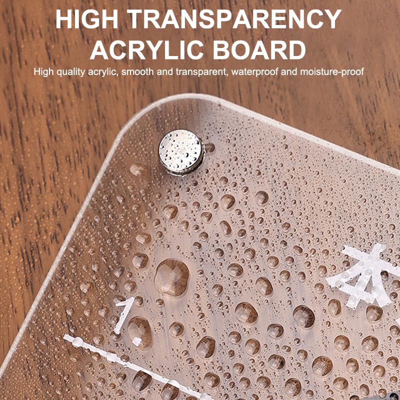 Acrylic Refrigerator Magnet Calendar Board Magnetic Handwritten Erasable Message Board Whiteboard Memo Weekly Planner