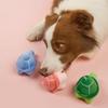 1 Stück Zufällige Farbe Schildkrötenförmiges Plüschtier für Hunde zum Zähneknirschen und Zähneputzen für interaktives Spiel