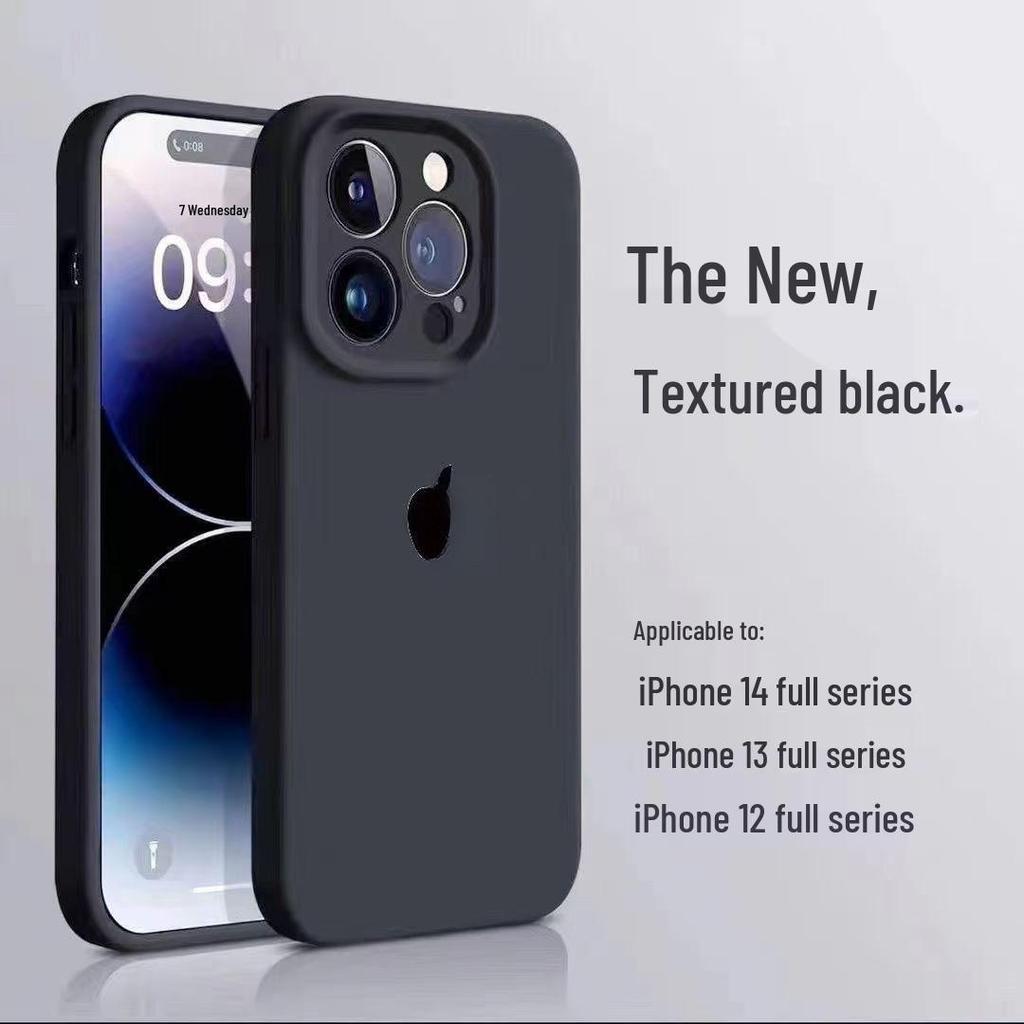 Einfarbiges weiches Silikoncase, stoßfest für iPhone 12/13/14/15 & 16 Pro Max - Unisex