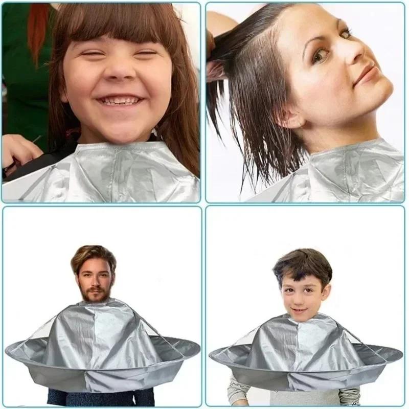 Hair Cut Umbrella&Hairdressing 3pcs/set Capes Haircut Cloak Cloth Hair Dye Three-Dimensional Breathable Household Haircut Tool