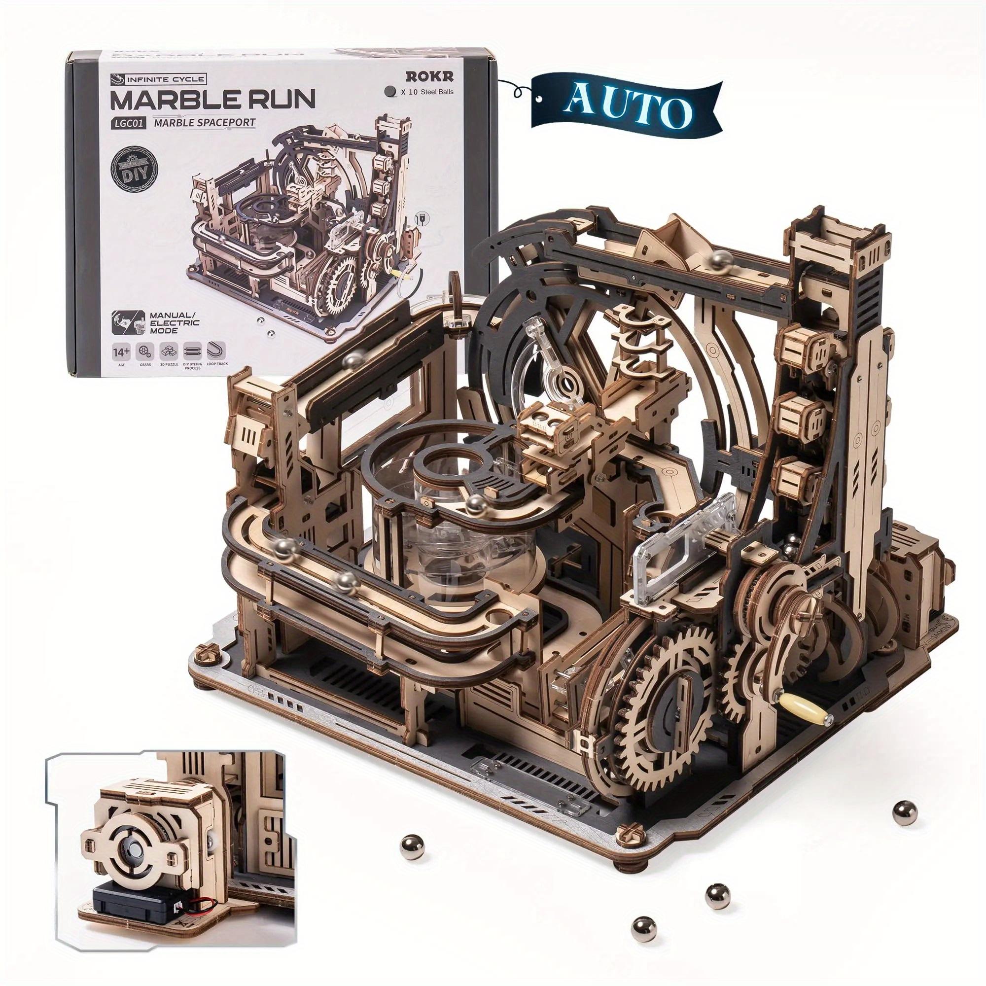 Robotime Rokr Marble Spaceport Marble Run 3D Wooden Puzzle Lgc01