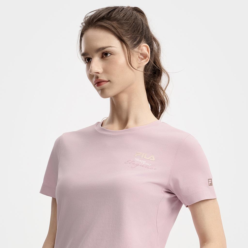 New FILA Fitness Series T Shirt Women's Light Purple A11W531102F-VT