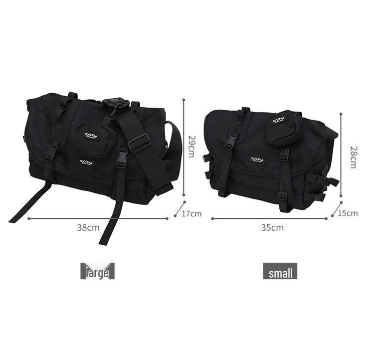 Unisex Crossbody Bag - Korean-Influenced, Casual Nylon, Waterproof, Functional Workwear Style