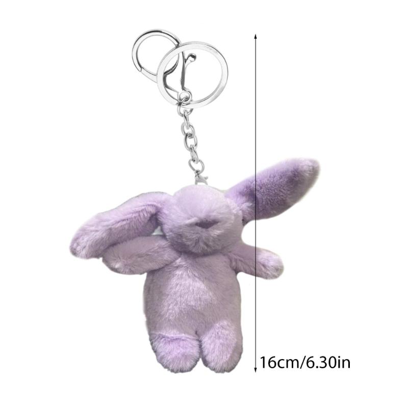 Niedlicher Schlüsselanhänger mit Kaninchen-Cartoon-Motiv, Anhänger für Damentaschen, Geldbörsen und Geldbörsen, lustiges und einzigartiges Accessoire für Handytaschen und Schlüssel