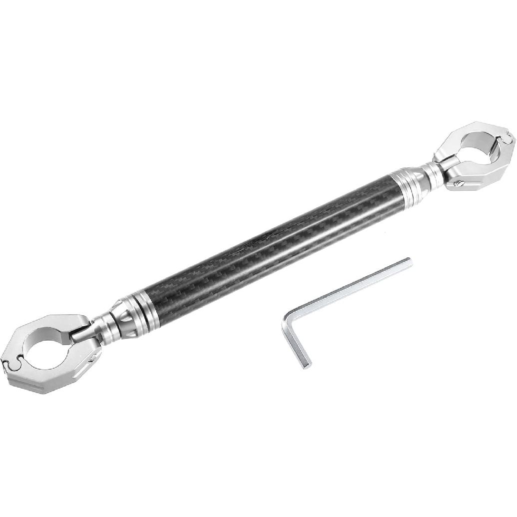 

Motoforti Universal 22mm Aluminum Alloy Carbon Fiber Pattern Silver Tone Motorcycle Balance Bar Crossbar Handlebar Adjustable Motorbike Accessories