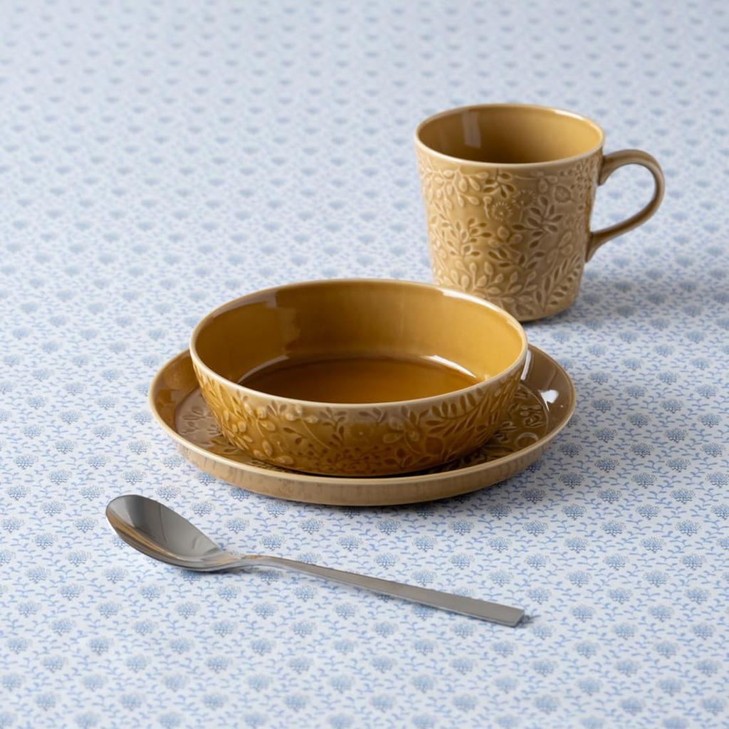 NARUMI Anna Emilia Mittsommerwiese Floral Niedlich Relief und Spülmaschine Hergestellt in Geschenkbecher, 350cc, Bernstein, Druck, Design, Groß, Mikrowelle, Ofen, Sicher,