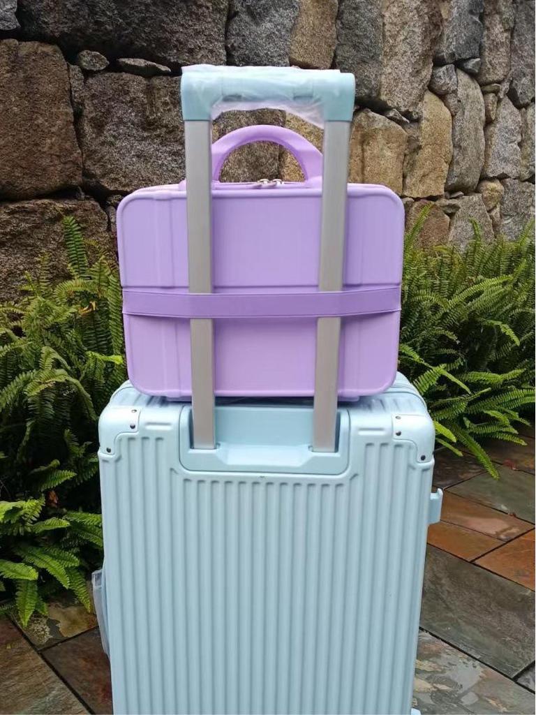 14" Portable Makeup Case: Hangable, Cute ABS Design, Large Capacity, Travel-Friendly Handbag