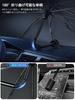 Přední sluneční clona do auta Vylepšená flexibilní středová tyč a deset zesílených vláken Deštník Sluneční clona do auta s otvorem pro zpětné zrcátko Lehká Teplo UV Ohýbatelná žebra
