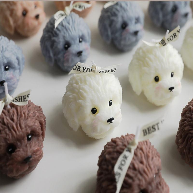 Teddy Dog Scented Candle - Cute Animal-Shaped Gift & Souvenir