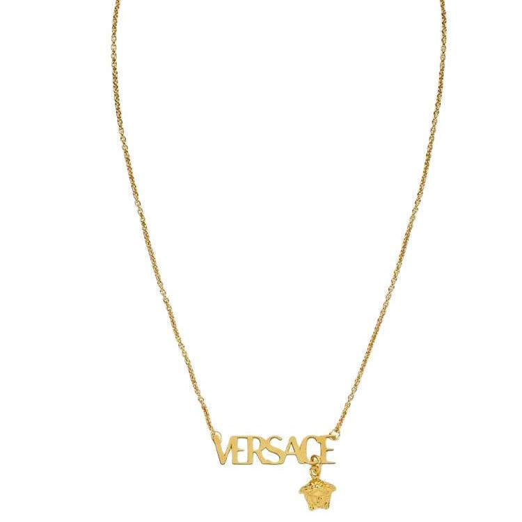 

Versace Medusa Head Pattern Metal Necklace Men necklace Gold 10207841A00620 F,Gold
