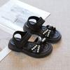 Little girl sandals 2025 girls summer new pearl children's shoes girls foreign princess shoes non-slip beach