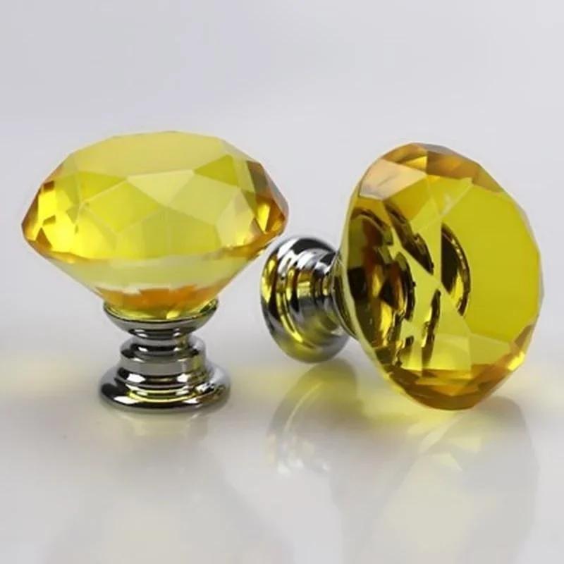 1PCS 30mm Crystal Glass Knobs Cupboard Pulls Drawer Kitchen Cabinet Handles Furniture Handle Hardware
