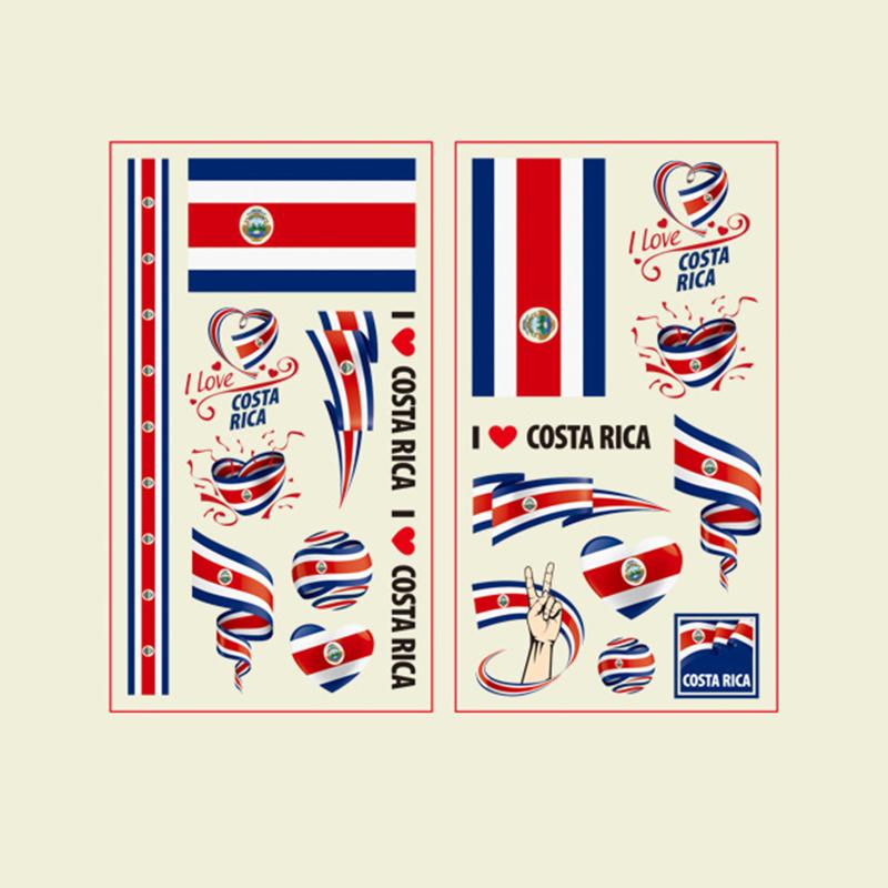 Neu! 10 Stück Katar WM Flagge Tattoo Aufkleber Premium Wasserdicht Temporärer Aufkleber für Fußballparty