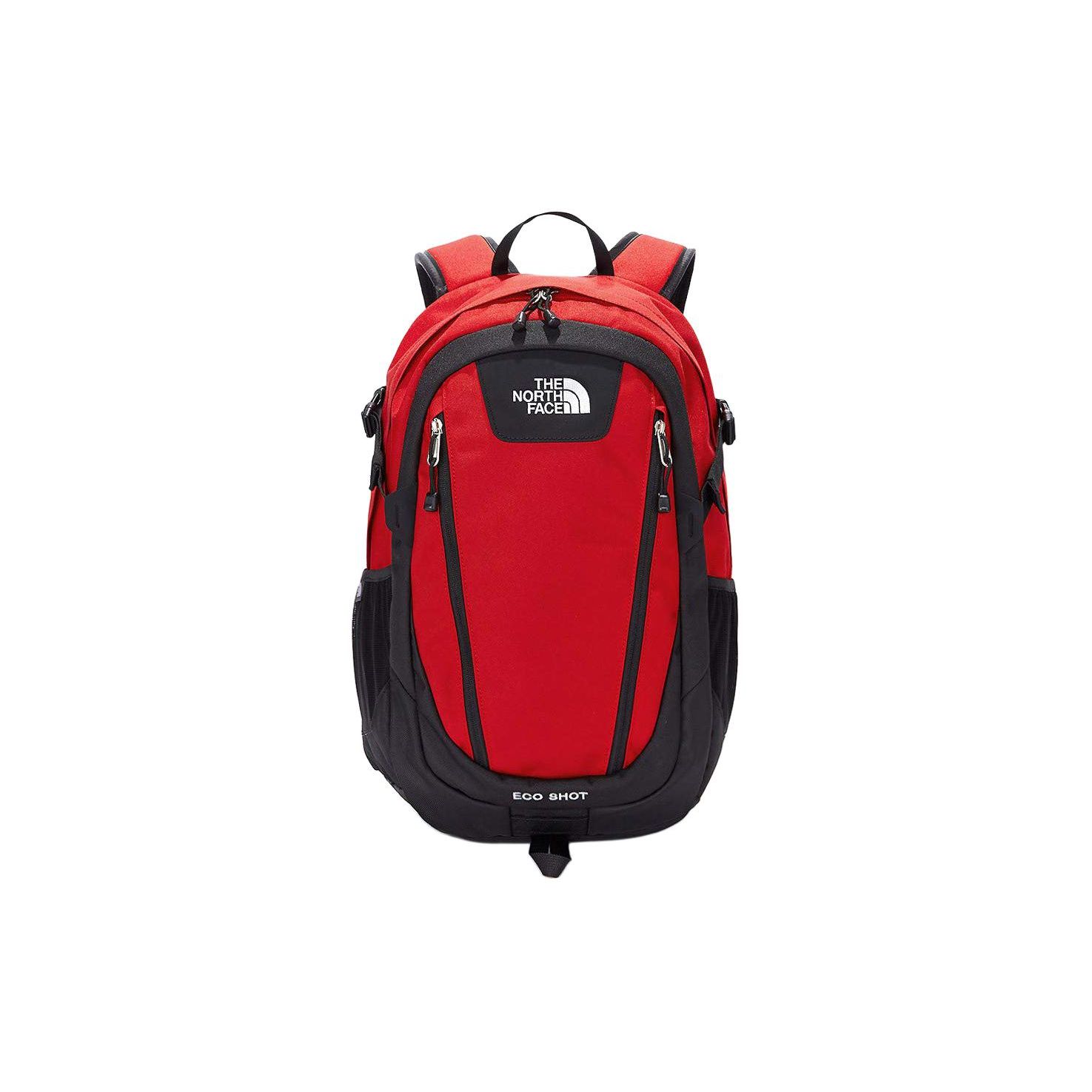 The North Face Logo Print Large Capacity Zipper Closure Backpack Unisex Backpack Red NM2DL54C Red