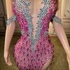 2026 Spring Arrival: Pink Sequin Mermaid Evening Gown for Banquets and Events