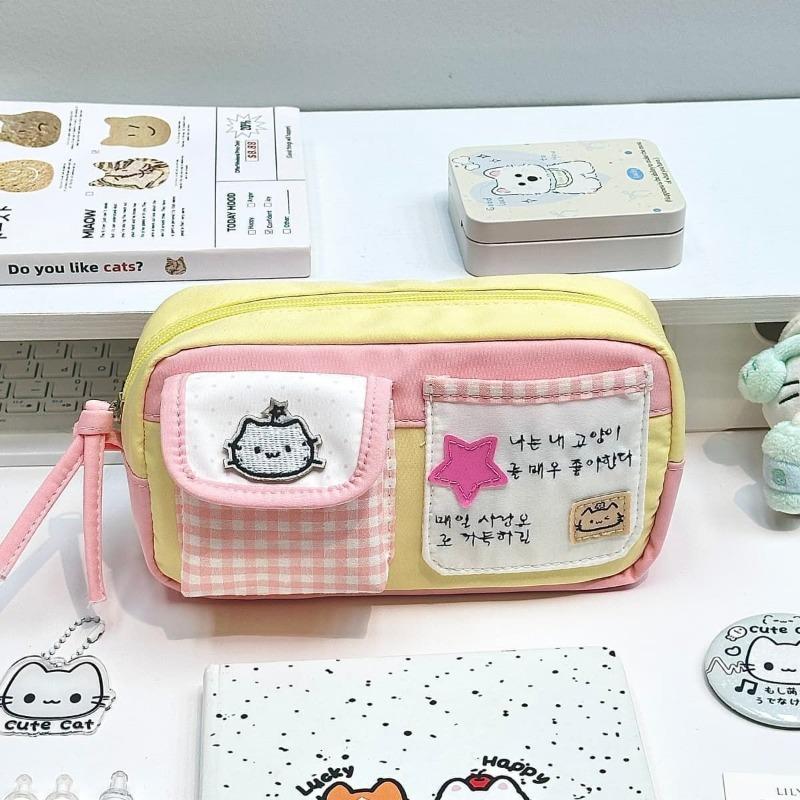 Xiaohongshu Same Style Cute Kitten Pocket Pencil Case For Students
