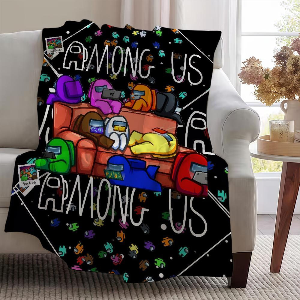 Blanket Throw Super Cosy Plush Living A-AmongS-ES Room Game Sofa Couch Childish Birthday U-US-ES Gifts