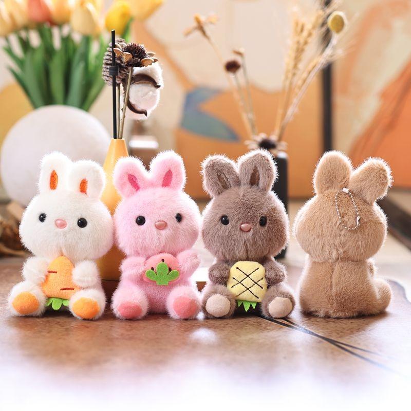 Animal Plush Bunny Charm With Super Soft Short Plush For Kids Gift And Accessories