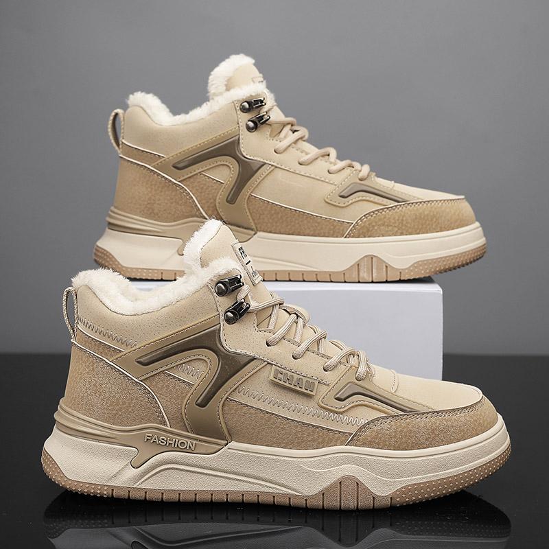 

Мода 2024 года, новые зимние мужские ботинки, тапочки, теплая мужская обувь, водонепроницаемые нескользящие плюшевые кроссовки, мужские ботинки из искусственной кожи, хлопковые ботинки для мужчин 40