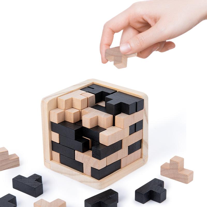Wooden Puzzles IQ Toy, 54T Cube Educational Toys For Kids, Intellectual Game For Adults And Puzzle Enthusiasts