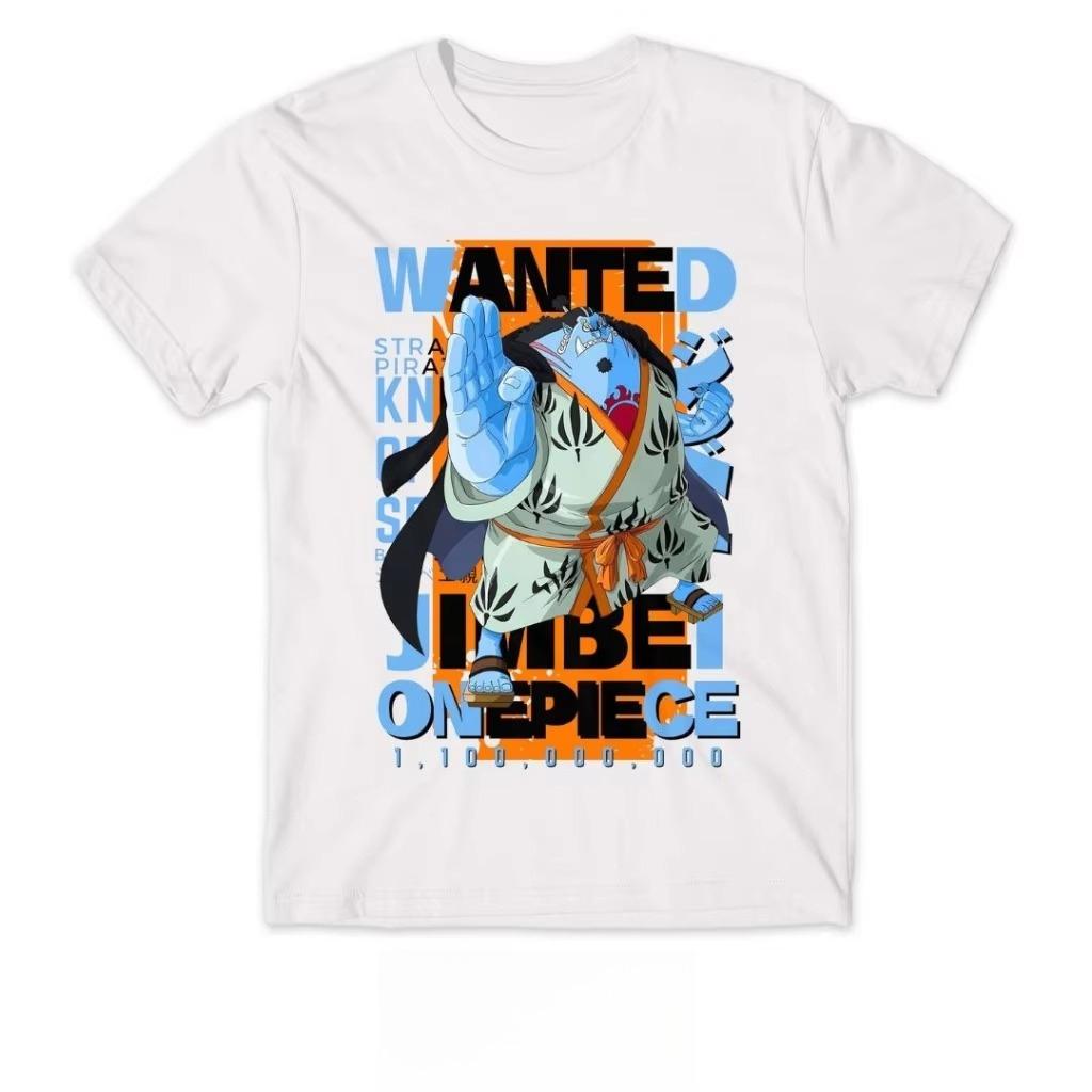 

2026 new Anime One Piece Golden Ice Summer Tshirt Harajuku style Mens and Womens sizes Loose and retro street style 4XL