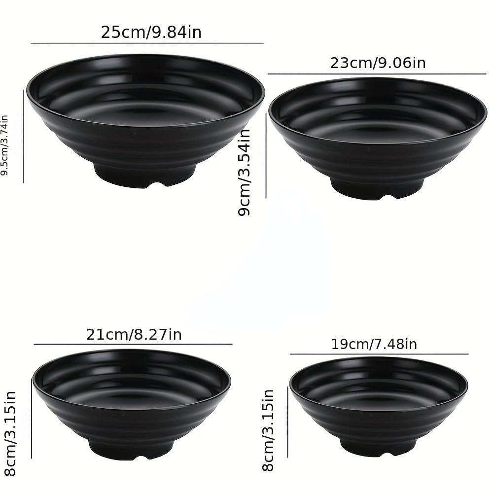 

Чисто черная большая полосатая миска большого диаметра и вместимости, устойчивая к высоким температуратурам, модный стиль и долговечность 19cm чёрный