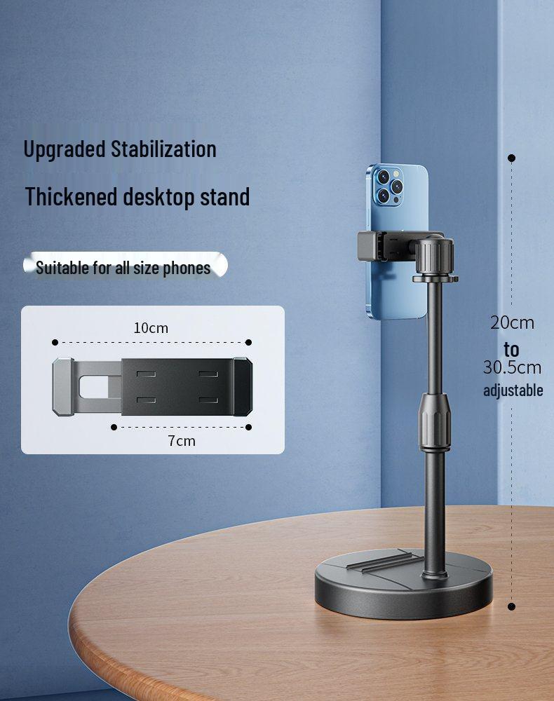 Universal Metal Desktop Phone Holder for Overhead Shots & Selfies, 2024 Edition