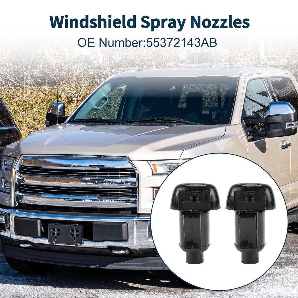 TUCKBOLD Washer Nozzle for Jeep Grand Cherokee 2005-2016 Windshield Washer Nozzle No.55372143AB Front Black