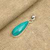 Santa Rosa Türkis Edelstein 925 Sterling Silber handgefertigter Schmuckanhänger