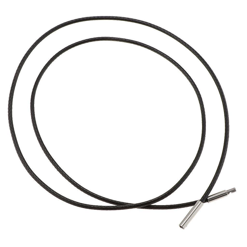 10x1.5mm Black Wax Cord Rope Push Bayonet Clasp Making Necklace 18 inch