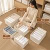 Foldable Cotton Linen Drawer Organizer Box With Dividers Clothes Pants Storage In Bedroom Closet