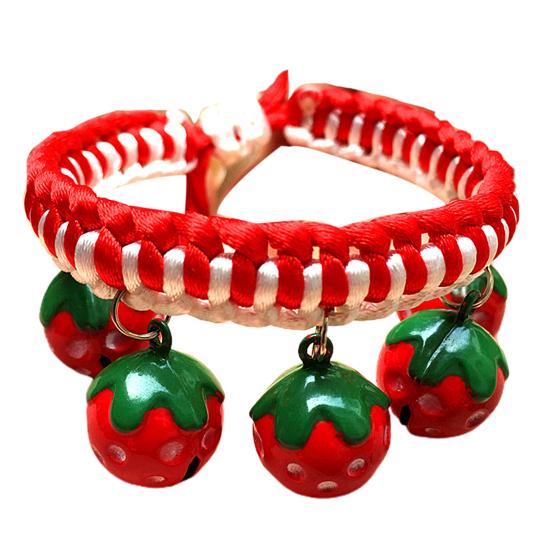 Fashion Braided Dog Collar with Cartoon Figure Bells Puppy Necklace Pet Supply